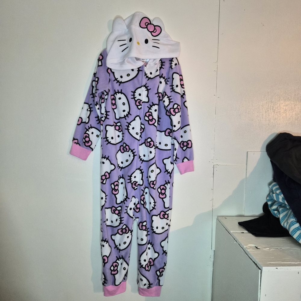 Hello Kitty Lavender Kids Pajama Footies
